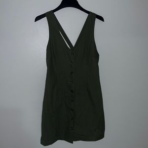 NWOT Charlotte Russe Olive Green  Button Down Dress